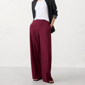 Banana Republic Petite Hayden Wide Leg Pant in Bright Wine*